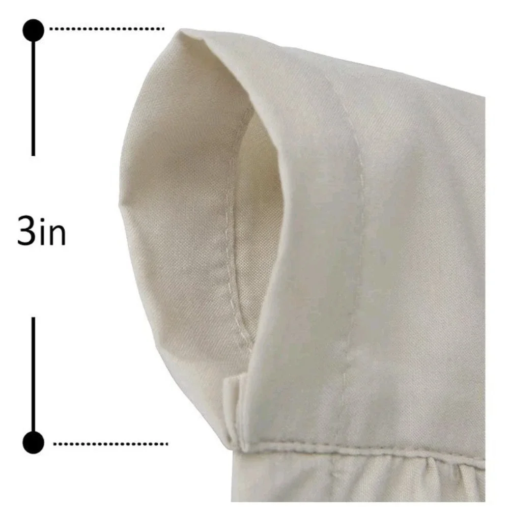 Homechoice Decor Thermal Blackout Ruffle Curtains Beige 2 Panels Lined 54x84